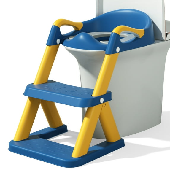 XJD Potty Training Toilet Seat for Toddlers,kids Folding Potty Seat with Ladders Steps Stools