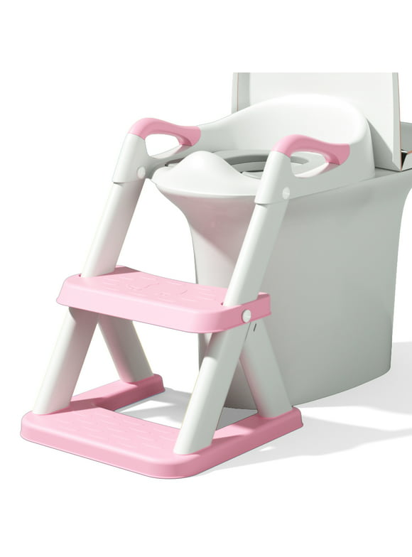 XJD Potty Training Toilet Seat for Toddlers,kids Folding Potty Seat with Ladders Steps Stools