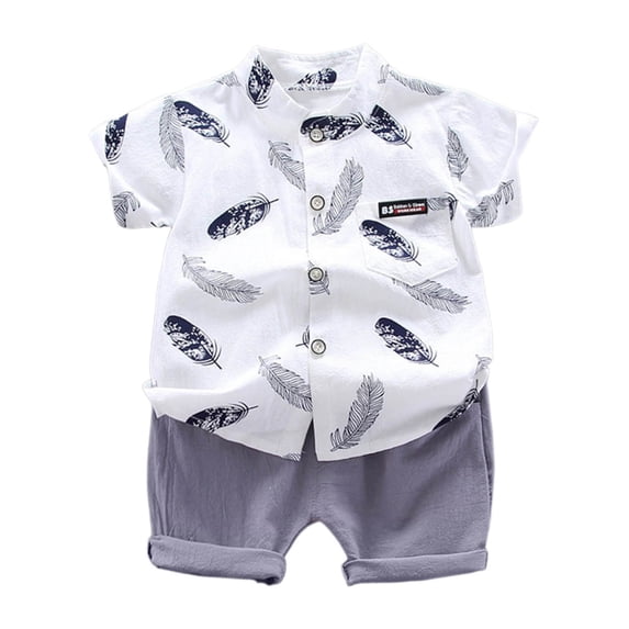 XJDJHC Baby Boy Summer Clothes Toddler Cartoon Set Clothes Tops+Shorts Summer 1 4Years Boys Outfits T Shirt Boys Outfits&Set Fashion Streetwear 18-24 Months