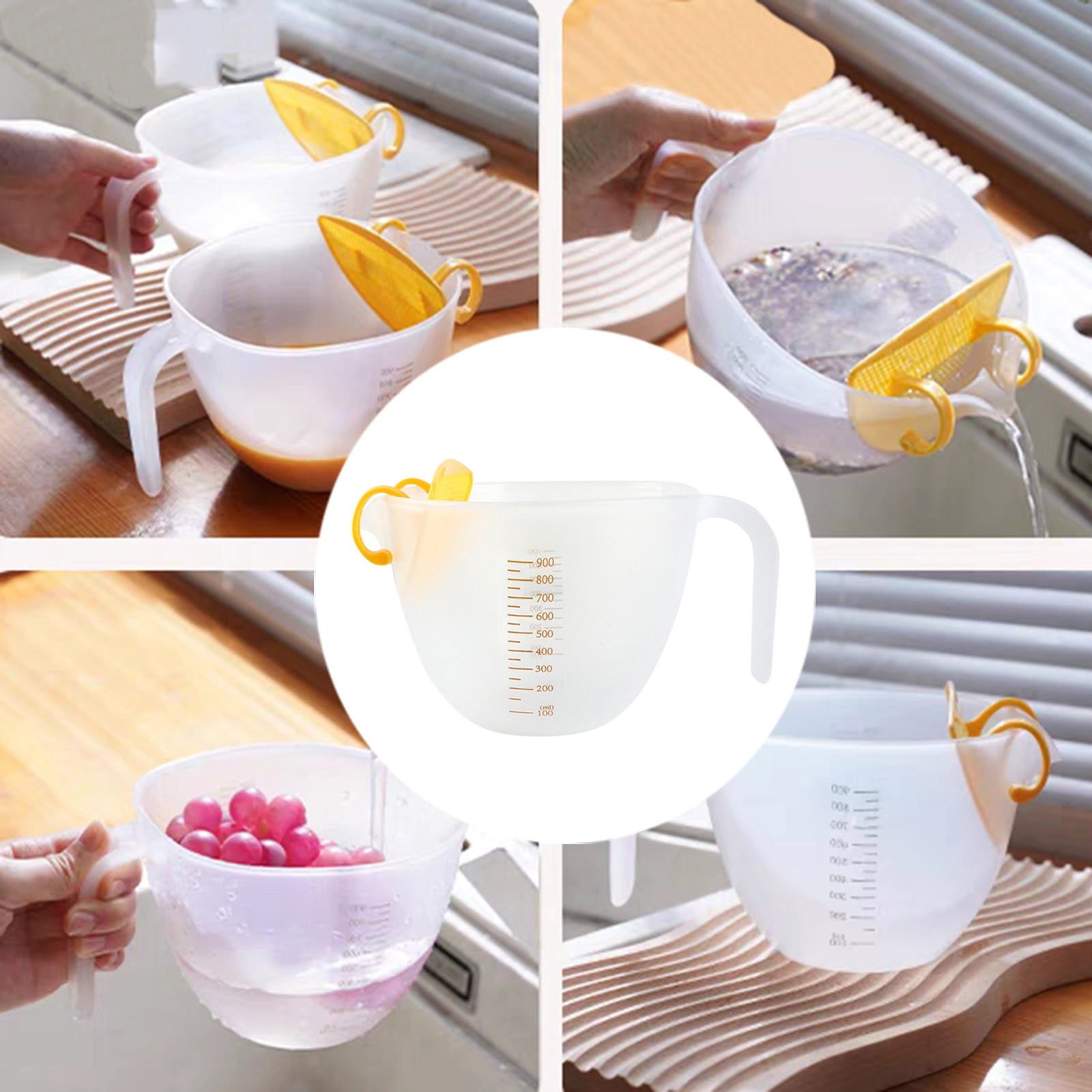 XJDJHC Filter Measuring Cup Large Capacity With Graduated Egg Liquid