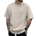 thumbnail image 1 of XJDJHC Mens T Shirts Male Casual For Stylish Two Layer Design With Fabric Outfits For Relaxed Comfort Loose Fit, 1 of 4