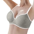 thumbnail image 1 of XJDJHC Womens Bras Ladies Comfortable Large Thin Sagging Side Beauty Back Shining Wireless Wrapping Bra Comfort, 1 of 3