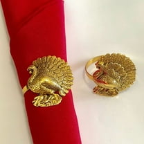 XJGHHSY 1 Pcs Thanksgiving Napkin Rings Set Thanksgiving Turkey Bird Themed Holders Fall Napkin Rings Alloy Design Holder Buckle for Christmas Home Party Table Decor Wedding Supplies,Gold