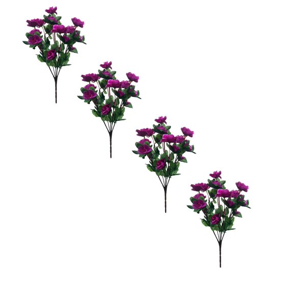 XJGHHSY 13.4” Artificial Flowers, 4 Pcs Camellia Flowers, Floral Stems for Vases, Faux Flowers for Centerpieces, Wedding, Home & office Decor,