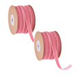thumbnail image 1 of XJGHHSY 2 Pcs 20 Yards Pink Velvet Ribbon 3/8 inch Pink Velvet Fabric Vintage Thin Christmas Ribbon for Choker Flower Bouquet Gift Wrapping Hair Bows Christmas Decorations,Pink, 1 of 8