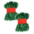 thumbnail image 1 of XJGHHSY 2 Pcs 5 Yard Red Tinsel Garland Christmas Tinsel Garland Xmas Tree Decorations Metallic Twist Streamer for Christmas Tree New Year Holiday Birthday Party Decorations (3" x 197"),Green, 1 of 8