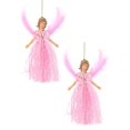 thumbnail image 1 of XJGHHSY 2 Pcs Fairy Tree Topper Pendant, Top Angel Statue Tree, Fairy on the Wall or Door, Christmas Tree Topper Angel for Christmas Decorations,Pink, 1 of 3