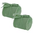 thumbnail image 1 of XJGHHSY 2 Pcs Handmade Chiffon Silk Ribbon Fringe 1.5" x 5 Yd Frayed Edges Ribbons for Wedding Invitations Bridal Bouquets Gifts Wrapping Crafts Holiday Party Decorations,Green, 1 of 8