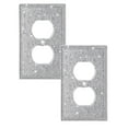 thumbnail image 1 of XJGHHSY 2 Pcs Silver Shiny Rhinestones Wall Plates Light Switch Cover Plate Decorative Wall Plate Single toggle Outlets Covers Durable Switch Covers,Silver, 1 of 8