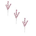 thumbnail image 1 of XJGHHSY 3 Pcs 21.6 inches Artificial Red Berry Stems,Holly Christmas Berries,Burgundy Berry Floral Christmas Tree Decoration for Festival,Holiday Crafts,Home Decor,Red, 1 of 8