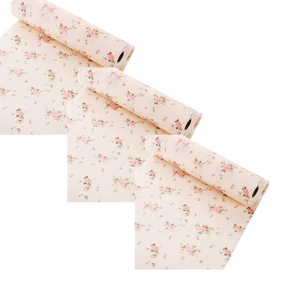 XJGHHSY 3 Pcs Shelf and Drawer Liner for Kitchen Cabinets, Non-Adhesive and Strong Non-Slip Floral Shelf Cabinet Drawer Liners for Kitchen, Waterproof Cupboard Liners,Easy to Clean,Beige