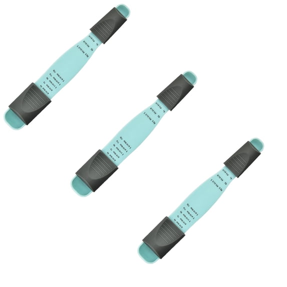 XJGHHSY 3 Pcs Sliding Adjustable Measuring Spoon - 8-in-1 All-in-One,4/10 TSP to 1-6/10 TSP,for Dry & Liquid Ingredients,Double-Ended,Dishwasher Safe,Plastic,Blue