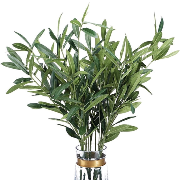 XJGHHSY 37 inch Olive Branches for Vases Artificial Greenery Stems Faux Olive Tree Branch Home Decor,Green