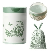 XJGHHSY 4 Gallon Small Trash Bags No-Tearing Drawstring 1.1 Mil Thick - 32 Count Small Garbage Bags Wormwood scent for Bathroom Kitchen Toilet Home Office and Bedroom ,White