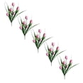 thumbnail image 1 of XJGHHSY 5 Bunch 5 Heads Artificial Tulips Flowers Fake Faux PU Tulip Bouquet Real touch Flower Arrangement for Home Decoration Excellent Gift Idea for Mothers Day,Pink, 1 of 3
