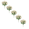 thumbnail image 1 of XJGHHSY 5-Pack Light Pink Silk Rose Bouquets,10 Roses Artificial Flowers Heads with Faux Stems Leaves,Fake Roses for Wedding Bouquets,Centerpieces & Home Table Decor,Light Pink, 1 of 6
