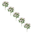 thumbnail image 1 of XJGHHSY 5-Pack Silk Rose Bouquets,10 Roses Artificial Flowers Heads with Faux Stems Leaves,Fake Roses for Wedding Bouquets,Centerpieces & Home Table Decor,, 1 of 6