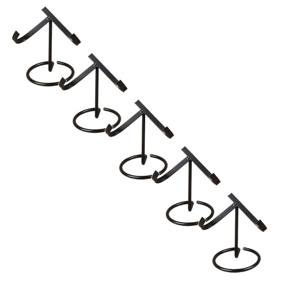 XJGHHSY 5 Pcs Metal Crystal Heart Stone Stand Crystal Ball Holder Rock Display Stand Mineral Specimen Display Easel Holder for Gemstones Fossils Agate Slabs Plates (1 x 2.36 x 2.56 inch),Black