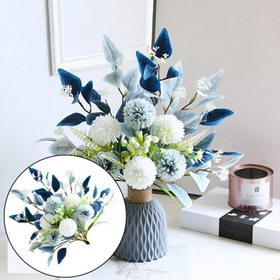 XJGHHSY Artificial Flowers Faux Hydrangea Flower Arrangements Table Centerpieces for Home Garden Party Wedding Decoration,Light Blue