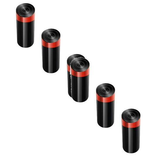 XJGHHSY Black Trash Bags 8 Gallon Drawstring Garbage Bags,Measuring 17x 21 inches,Heavy Duty Plastic Garbage Bags for Household Kitchen Office Restaurant Thickened Stretchy (90 Count),Y-Black B*2