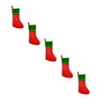 thumbnail image 1 of XJGHHSY Christmas Stockings Set of 5, 14" Red & Green Felt Christmas Stockings with Gold Trim for Hanging Xmas Home Decor,Red A, 1 of 8