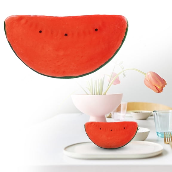 XJGHHSY Fake Fruit Pack,Plastic Fruits Artificial Fruit for Decoration Party,Realistic Faux Fruits Table Centrepieces Decor Home Kitchen,Lifelike Fake Apples Decor Desk ornament Props,Watermelon