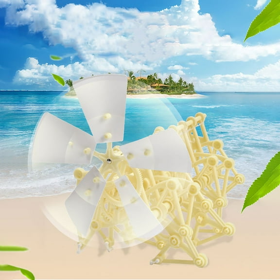 XJGHHSY Mini Strandbeest Model Kit (Wind Power DIY-Beast), Interesting and Creative Gift for Birthday Holiday,Yellow