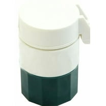 XJGHHSY Pill Crusher and Cutter 3-in-1, Crushes Cuts, and Stores Pills, Vitamins, Tablets, Built-In Storage Compartment, Features Stainless-Steel Blade, Portable and Travel-Friendly, BPA Free,Green