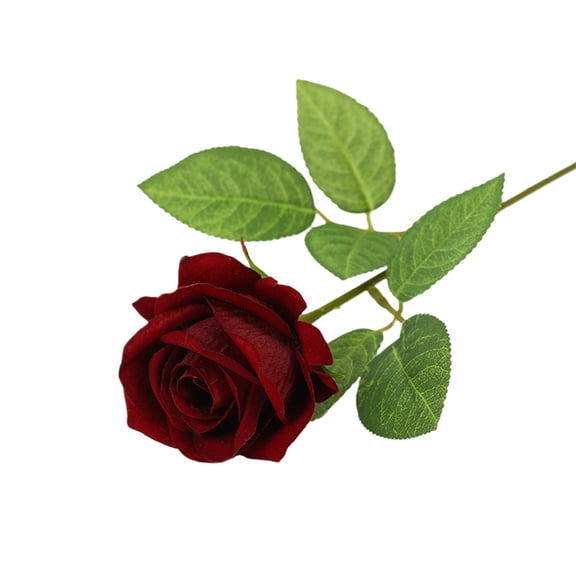 XJGHHSY Rose Red Artificial Roses with Long Stems, 1 Pcs Realistic Roses Artificial Flowers, Faux Roses | Bulk Fake Flowers for Home Decor, Wedding Party Table Centerpieces, DIY Bouquet,Rose Red