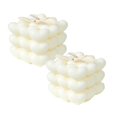 thumbnail image 1 of XJGHHSY Scented Bubble Cube Candles for Home, Scented,2 Pcs 5.4 oz Soy Wax Aromatherapy Candle, Aesthetic Room Decor Cute Danish Pastel Large Decorative Shaped Candles Gifts,White, 1 of 8
