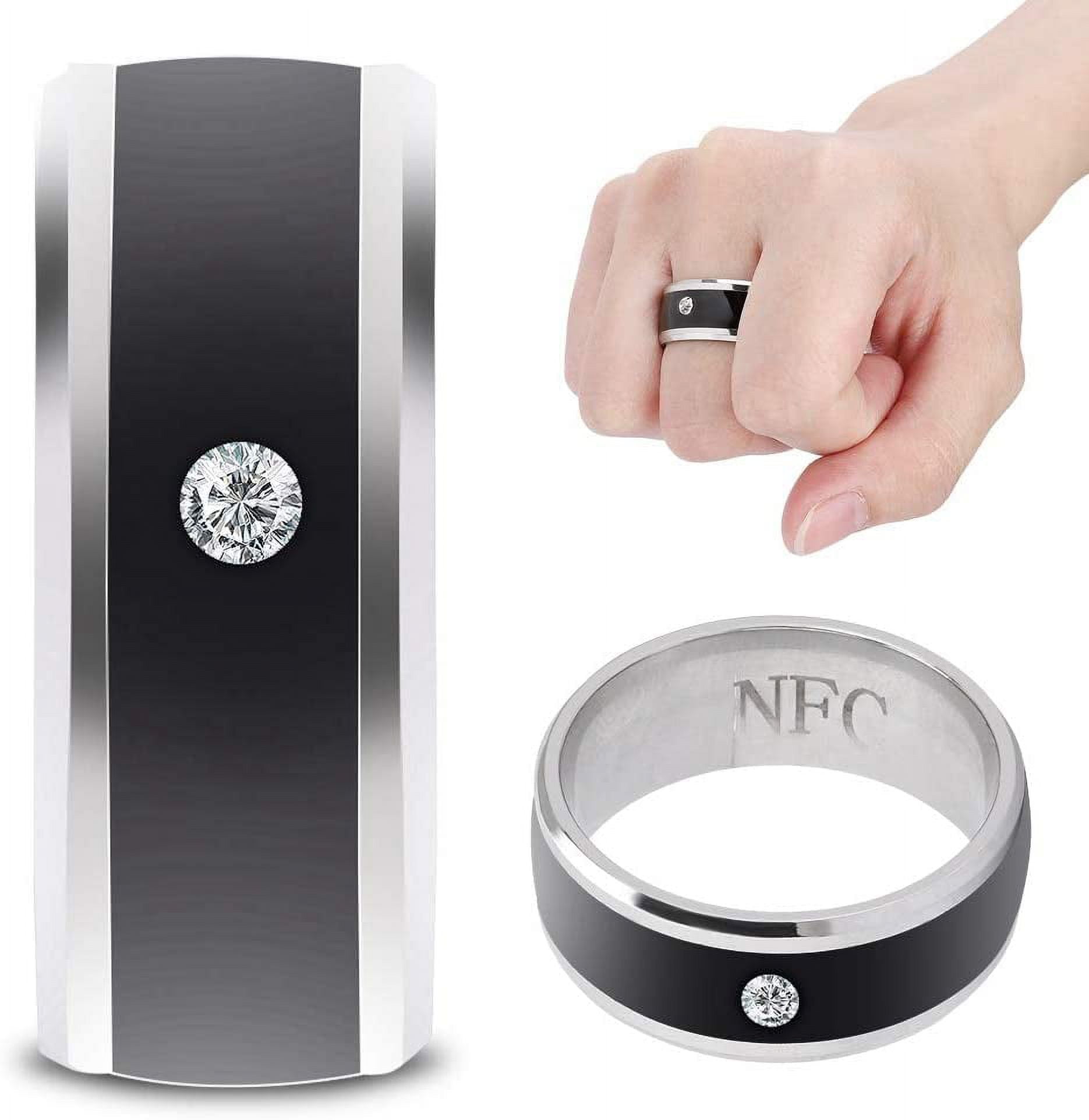 XJU-Magic Smart Ring, NFC Smart Ring Waterproof Multifunction Smart ...