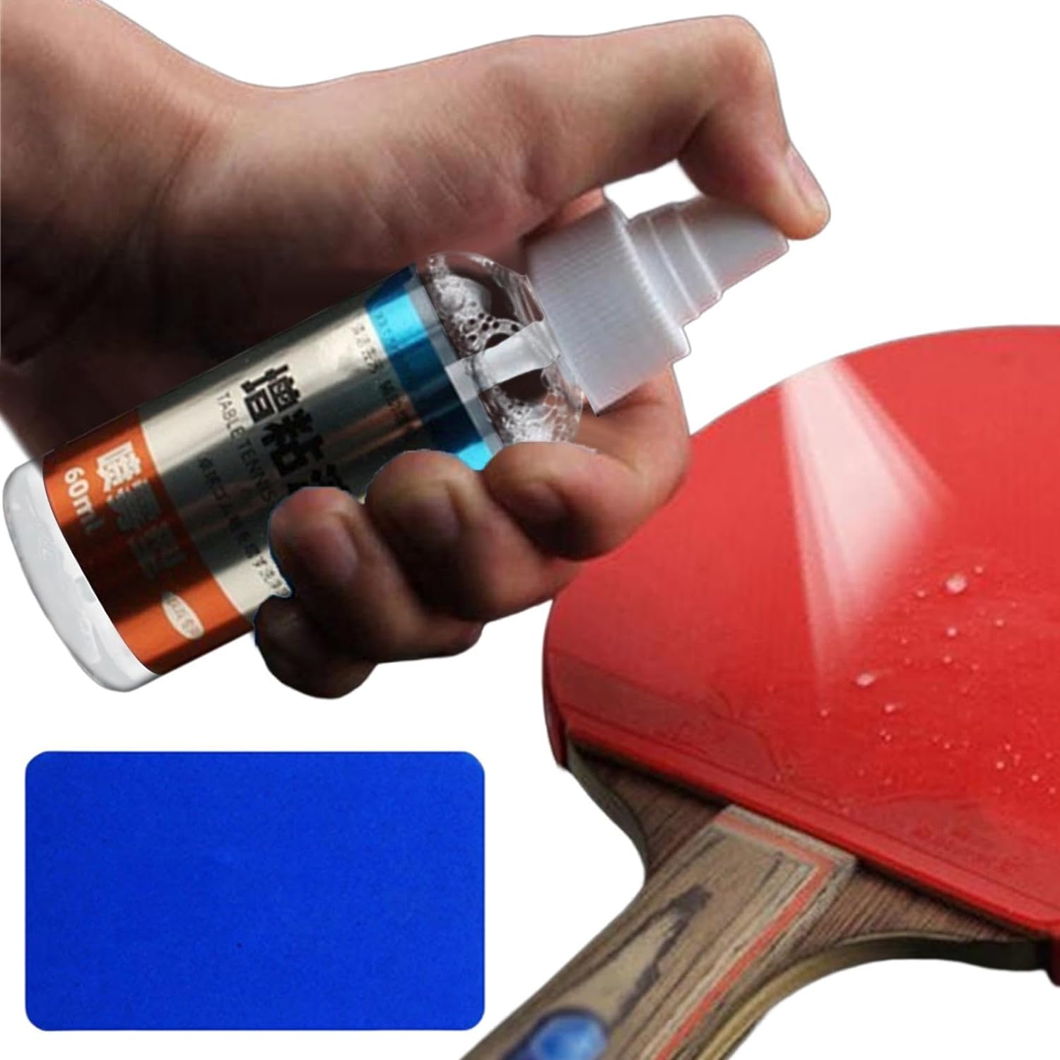 XJUTable Tennis Racket Cleaner, 60ml Ping Pong Paddle Cleaner, Table