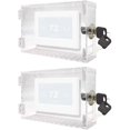 XJUUniversal Thermostat Lock Box with Key, Clear Thermostat Guard for
