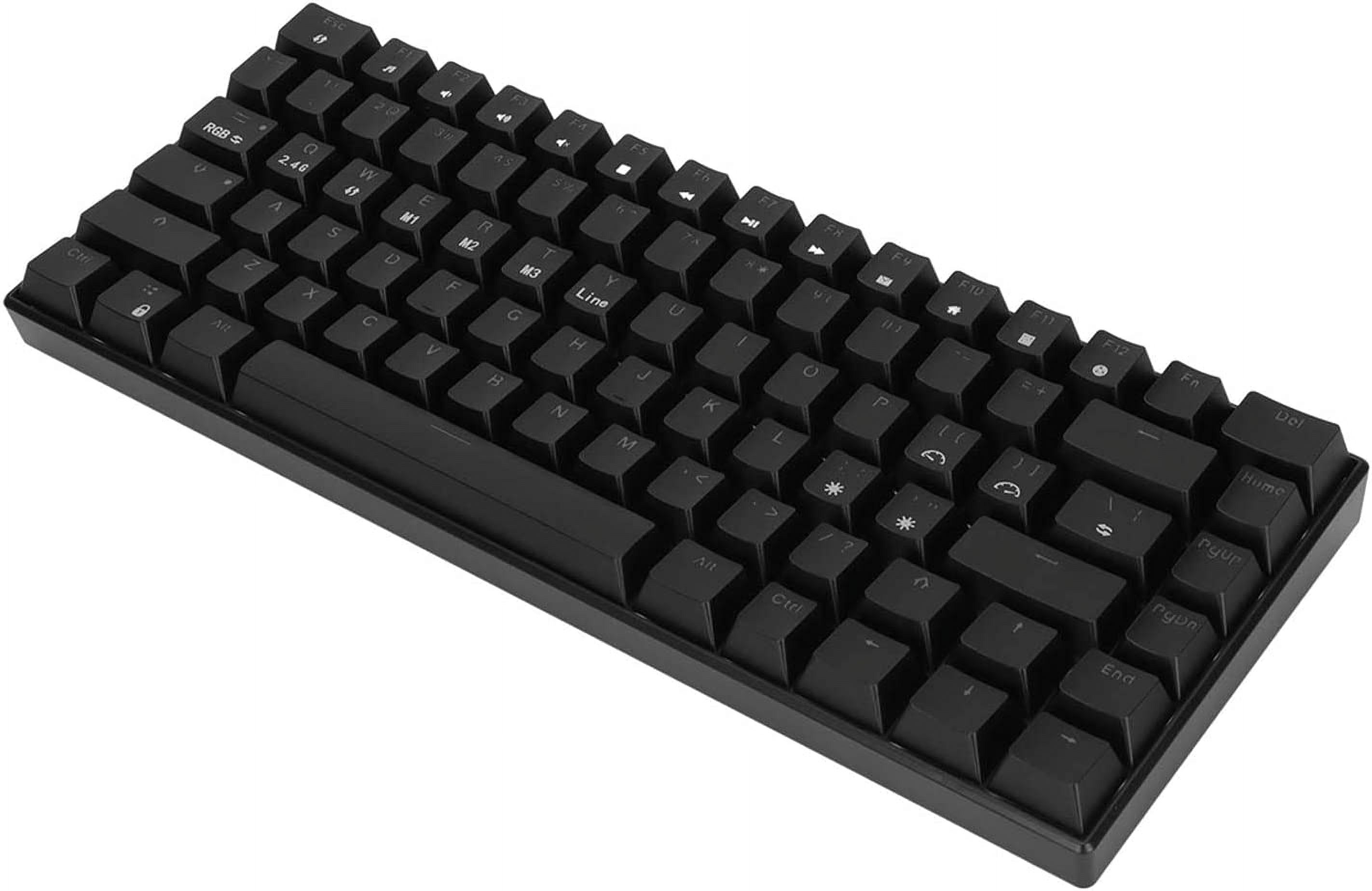 XJUWireless RGB Mechanical Keyboard, 2.4G Wired 3Mode 82 Keys Compact