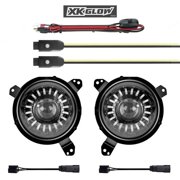 XKGLOW 2pc 7in App Control LED Headlight Kit with DRL fits Jeep JL/JT