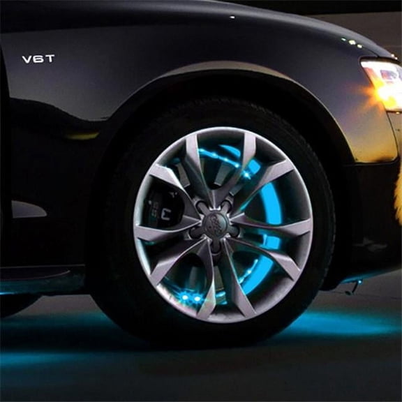 XK Glow Adjustable Wheel Ring Light Kit w/ Dual-Mode Dash Mount Controller 4PC 15-18In
