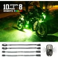 thumbnail image 1 of XK Glow Flex Strips 7 Color LED Accent Light Motorcycle/ATV Kit (10xCompact Pods + 8x10In), 1 of 1