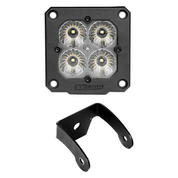 XK Glow Flush Mount XKchrome 20w LED Cube Light w/ RGB Accent Light - Flood Beam