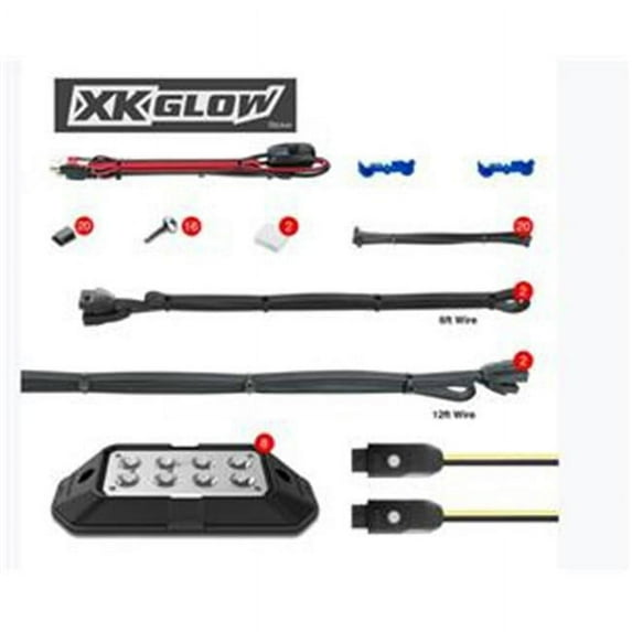XK Glow XKG-ROCKADV 8 Piece Rock Light - Clear