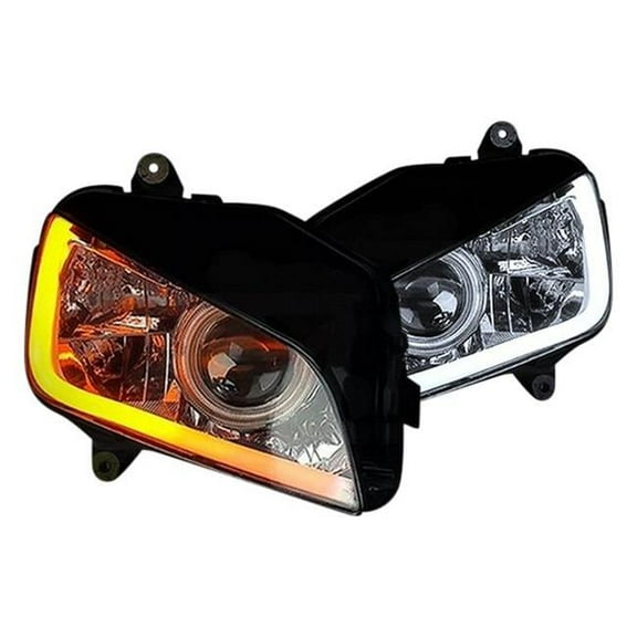 XK Glow XKGXK043001-24 24 in. Sequential Switchback LED Strip Drl Turnsignal Headlights - 2 Piece