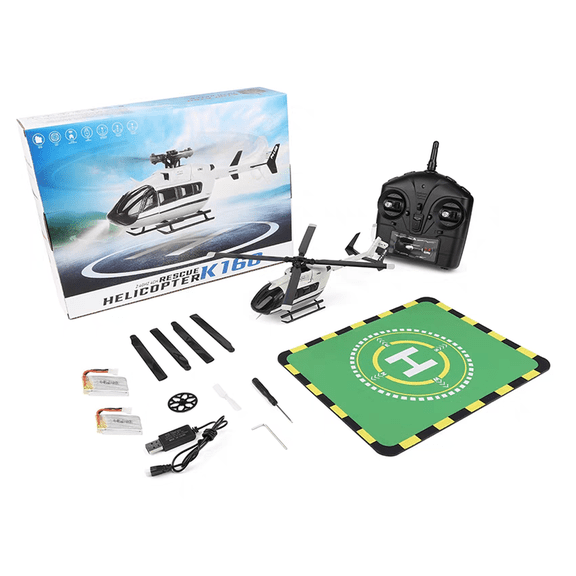 XK K160 UH-60L No Tail Rotor RC Helicopter for Adults, 2.4G 4CH 6-Axis Gyro Brushless Twin-Engine Rescue Remote Control Helicopter with Barometric Altitude Holding for Hobbyists - RTF