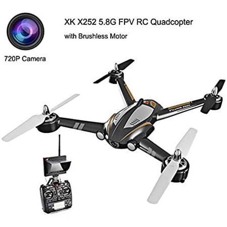 XK X252 5.8G FPV 7CH 3D 6G RC Quadcopter Drone RTF 1804 Brushless Motor, with 720P 140° Wide-Angle HD Camera