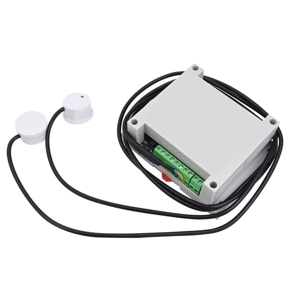 XKC-C352-2P Non-Contact Liquid Level Sensor Controller for Water Level Detection, Relay Dry Node Output, IP68 Waterproof, AC100-220V Input, DC12V Operating Voltage, -10C to 75C, White