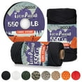 thumbnail image 1 of XKDOUS 550 Paracord 120ft Black Parachute Cord, 100% Nylon 7 Strand Inner Core Type III Tactical Paracord Rope, Outside Survival Gear for Bracelets, Lanyards, Handle Wraps, Camping & Hiking, 1 of 5
