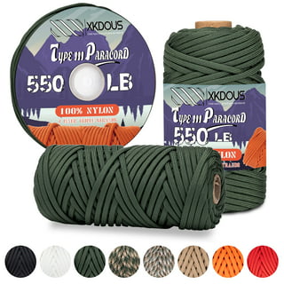 TOUGH-GRID 550lb Black Paracord/Parachute Cord - 100% Nylon Mil-Spec Type  III Paracord Used by The US Military, Great for Bracelets and Lanyards,  50Ft. - Black : : Sports & Outdoors