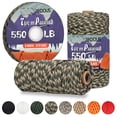 thumbnail image 1 of XKDOUS 550 Paracord 50ft Forest Camo Parachute Cord, 100% Nylon 7 Strand Inner Core Type III Tactical Paracord Rope, Outside Survival Gear for Bracelets, Lanyards, Handle Wraps, Camping & Hiking, 1 of 5