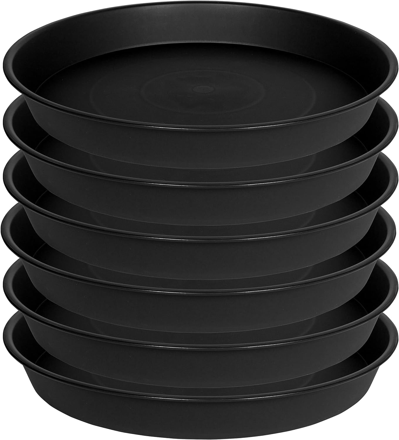 XKDOUS 6 Pack Plant Saucer Drip Tray, 12 inch, Heavy Sturdy Plastic