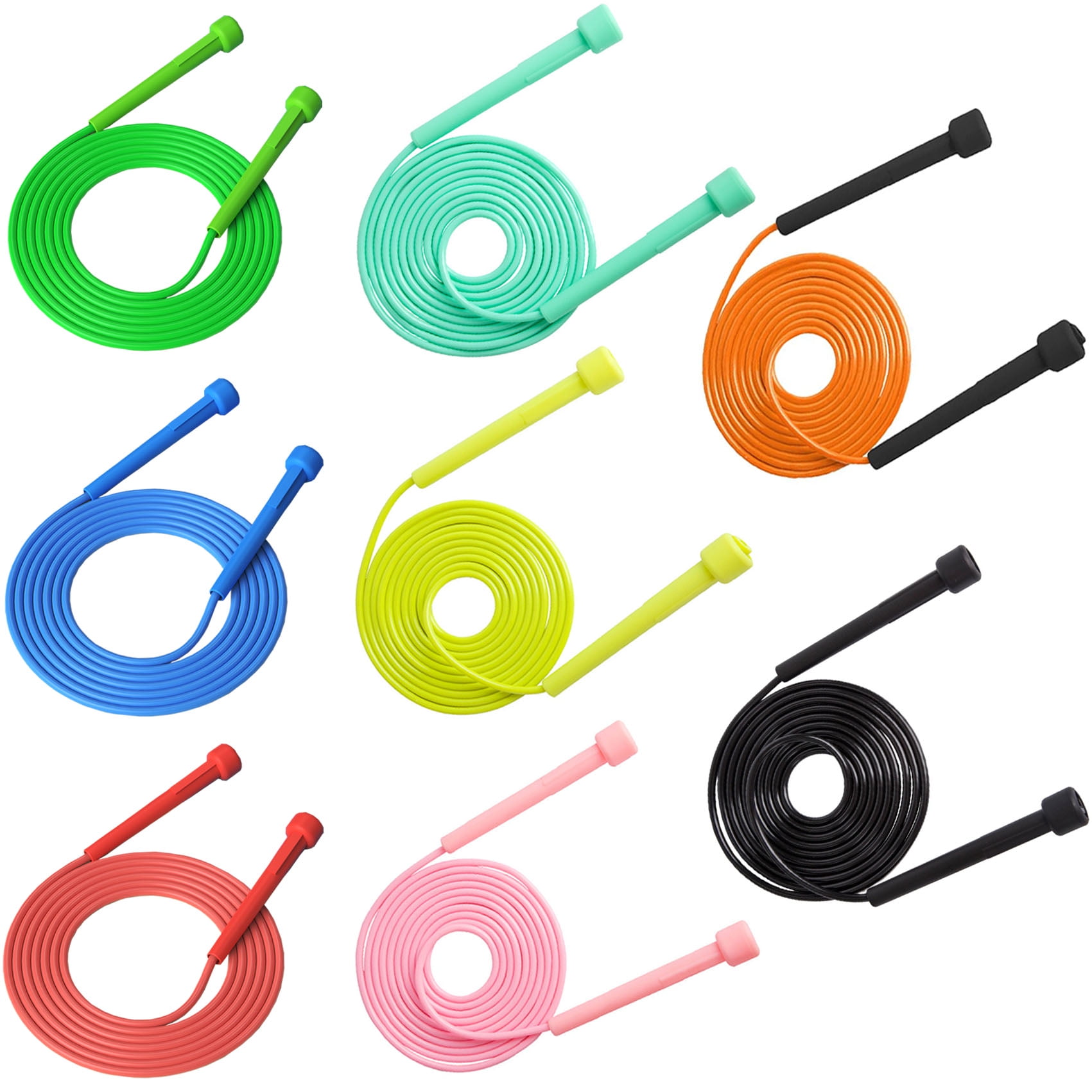 XKDOUS 8 Pack Jump Rope for Kids, Adjustable Skipping Rope, Colorful
