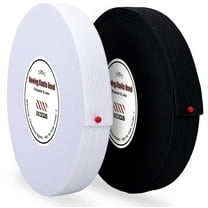 XKDOUS Elastic Band for Sewing, 0.75 Inch 16 Yards 2 Roll Knit Elastic Bands for Sewing Waistband and Pants Waist, High Elasticity(8 Yard White, 8 Yard Black)