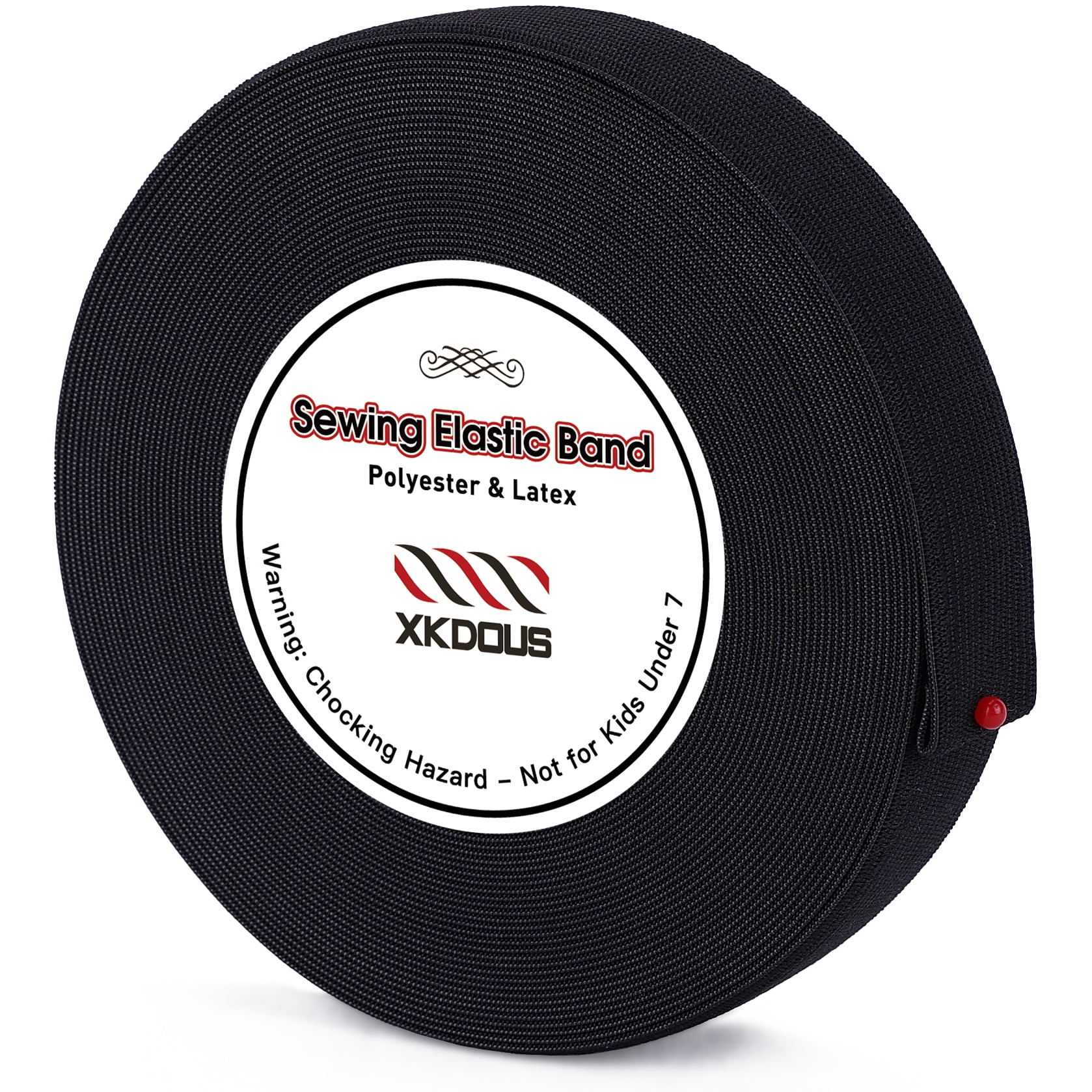 XKDOUS Elastic Band for Sewing 0.75 Inch 16 Yards 2 Roll Knit Elastic Bands  for Sewing Waistband and Pants Waist High Elasticity(8 Yard White 8 Yard  Black) Black+White 2 rolls*0.75 inches*8 yards